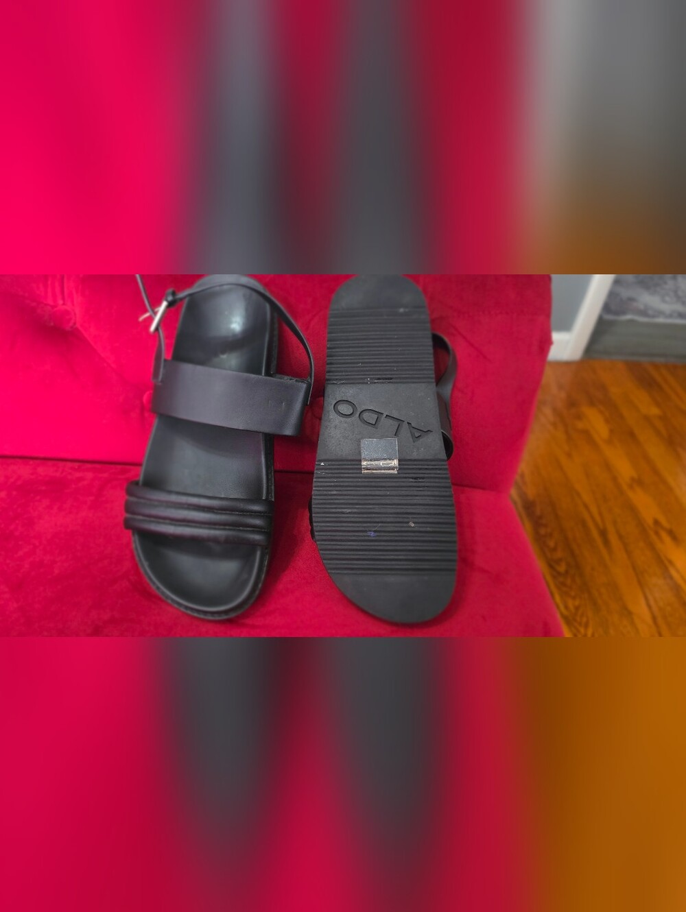 ALDO Black Women Sandals with Minimal Strap